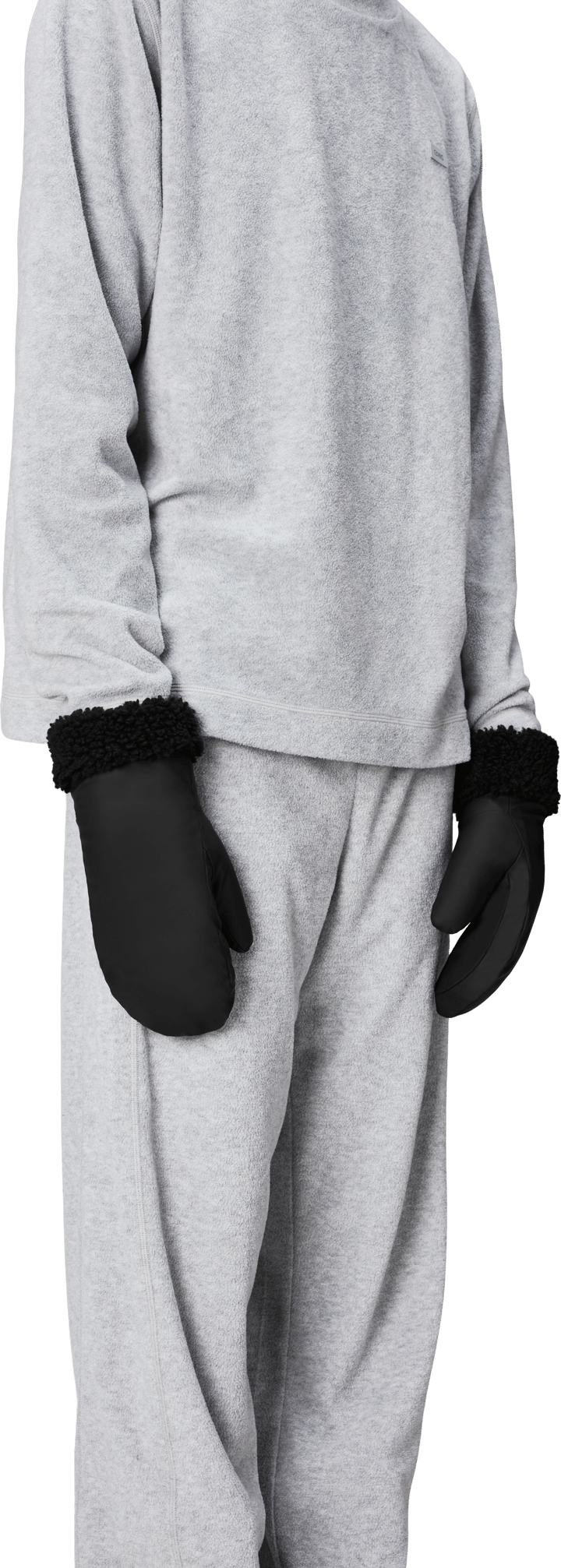 Rains Puffer Fleece Mittens Black Rains