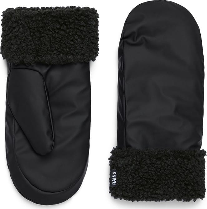 Rains Puffer Fleece Mittens Black Rains