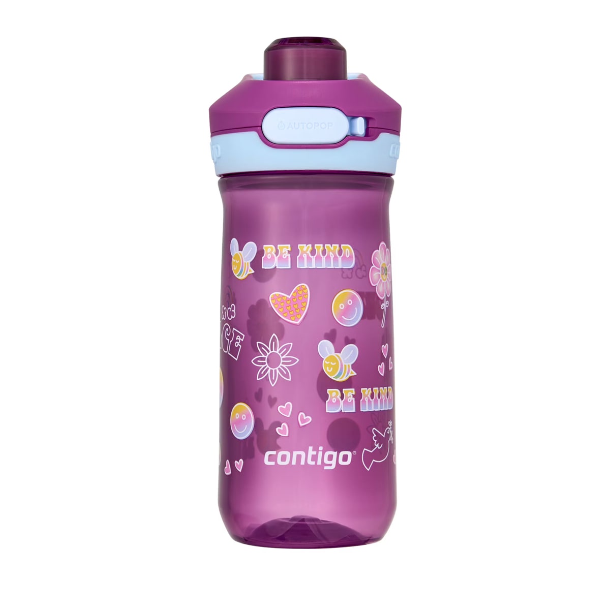 Contigo Kids’ Jessie Autopop Water Bottle 420 ml Grape Retro