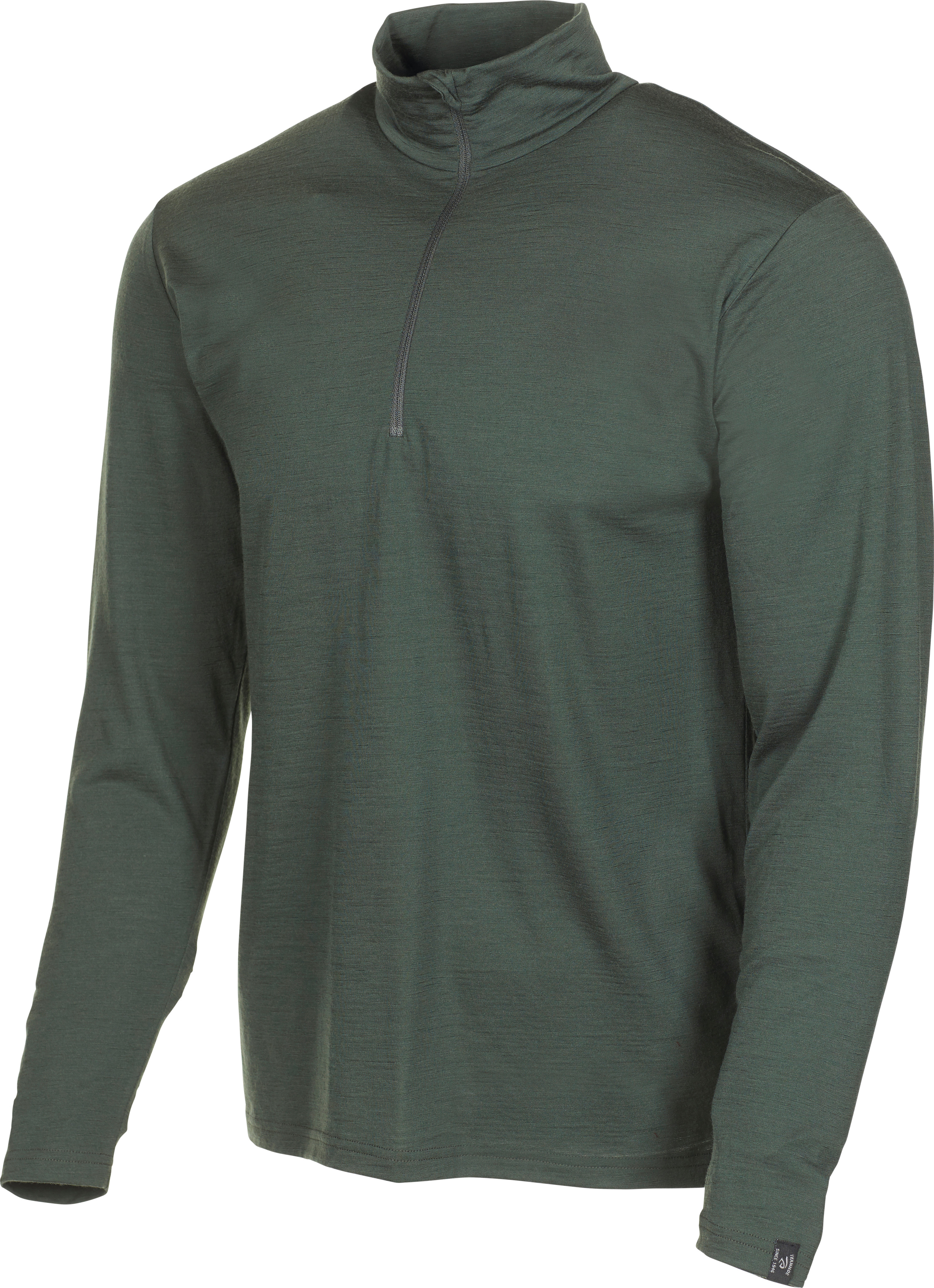 Ivanhoe Men’s Underwool Sonny Half Zip Rifle Green