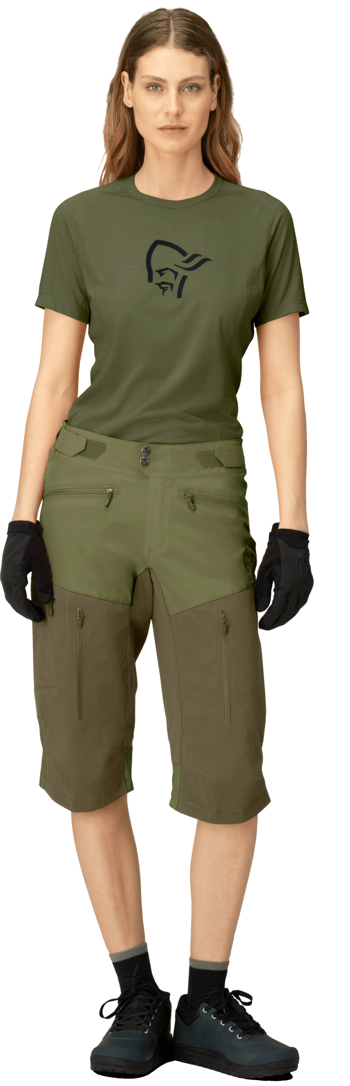 Norrøna Women's Fjørå Flex1 Shorts Loden Green Norrøna