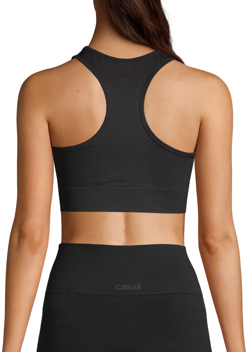 Casall Women's Iconic Wool Sports Bra Black Logo