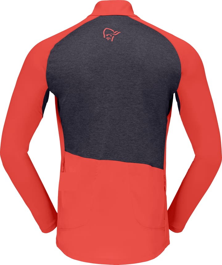 Norrøna Men's Fjørå Equaliser Long Sleeve Zip Top Paprika Norrøna