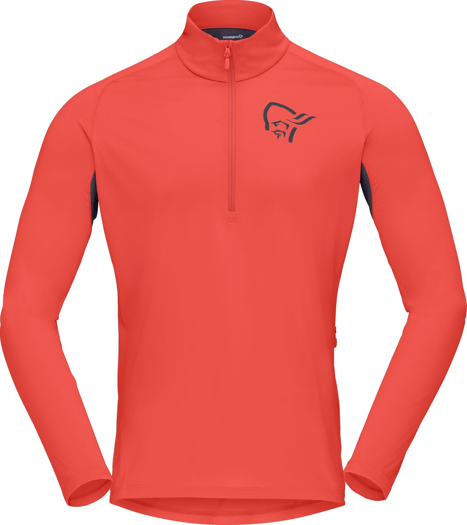 Norrøna Men's Fjørå Equaliser Long Sleeve Zip Top Paprika