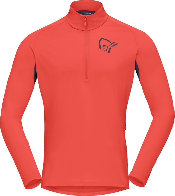 Norrøna Men's Fjørå Equaliser Long Sleeve Zip Top Paprika Norrøna