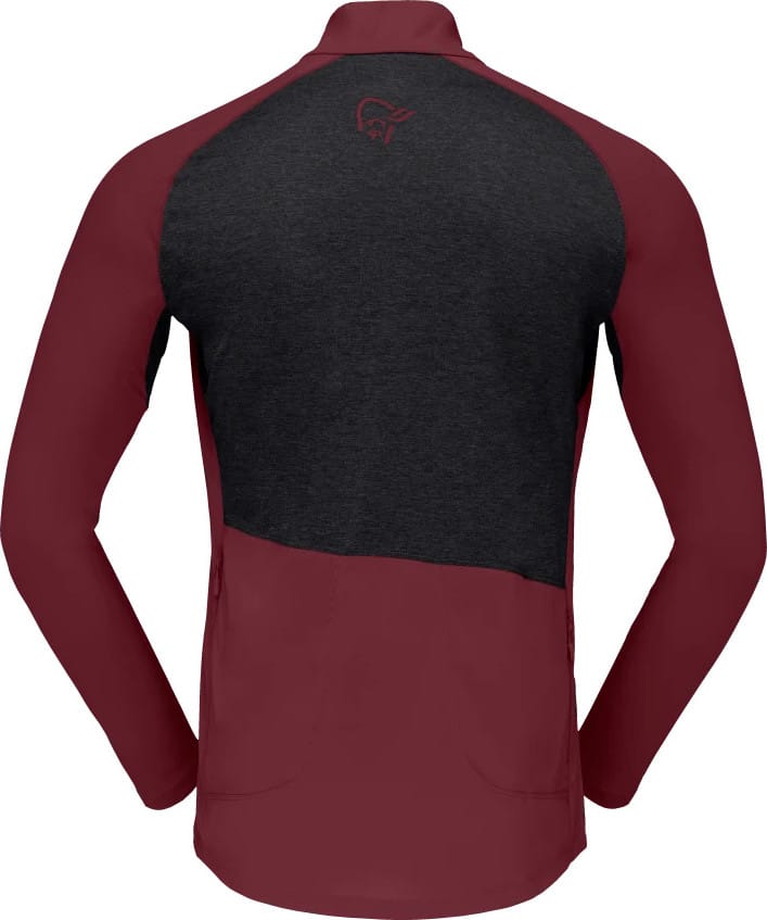 Norrøna Men's Fjørå Equaliser Long Sleeve Zip Top Tawny Port Norrøna