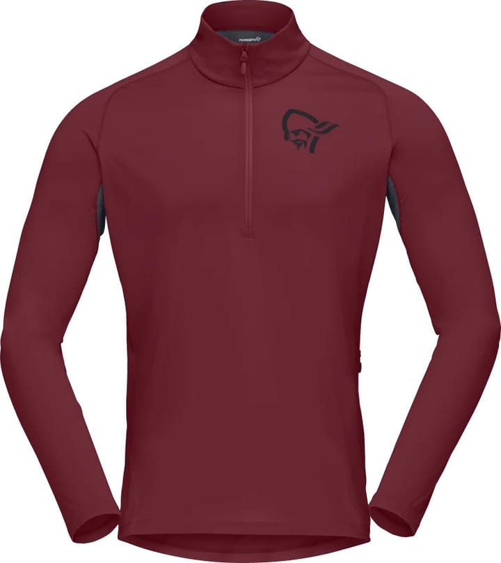 Norrøna Men's Fjørå Equaliser Long Sleeve Zip Top Tawny Port Norrøna