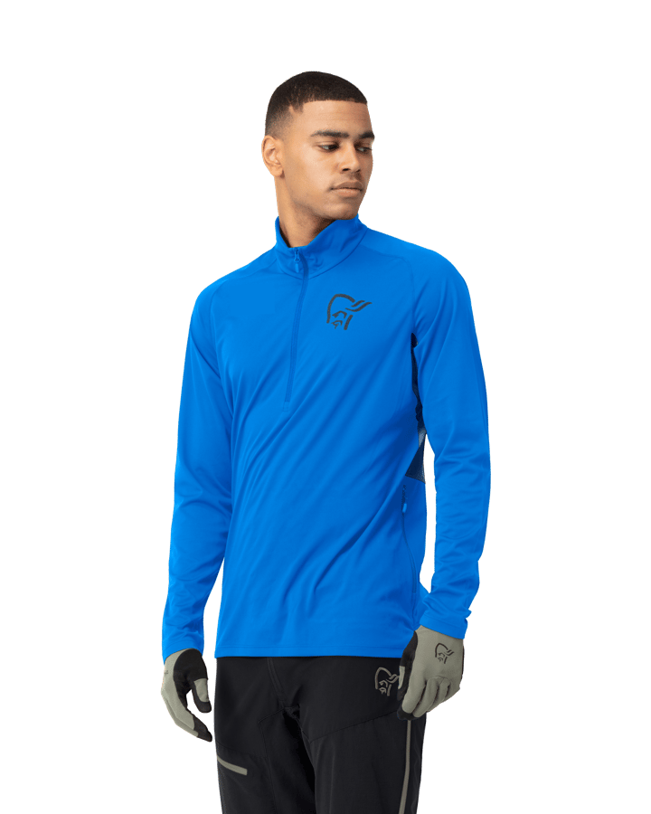 Norrøna Men's Fjørå Equaliser Long Sleeve Zip Top Skydiver Norrøna