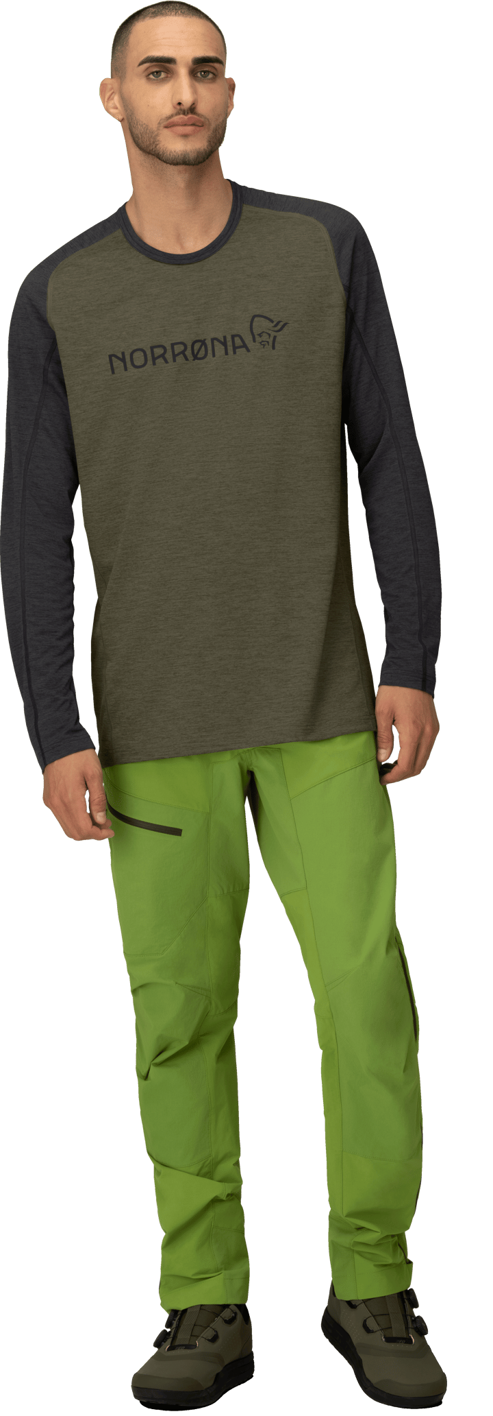 Norrøna Men's Fjørå Equaliser Lightweight Long Sleeve Olive Night Norrøna