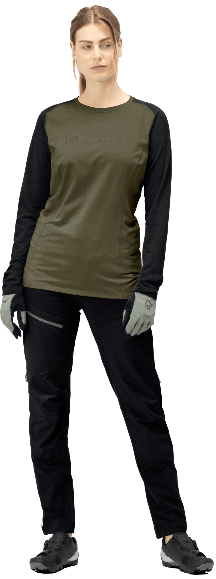 Norrøna Women's Fjørå Equaliser Lightweight Long Sleeve Olive Night Norrøna