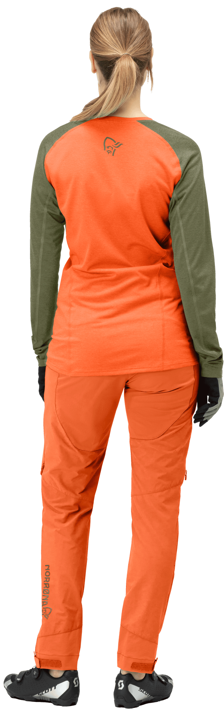 Norrøna Women's Fjørå Equaliser Lightweight Long Sleeve Orange Alert Norrøna