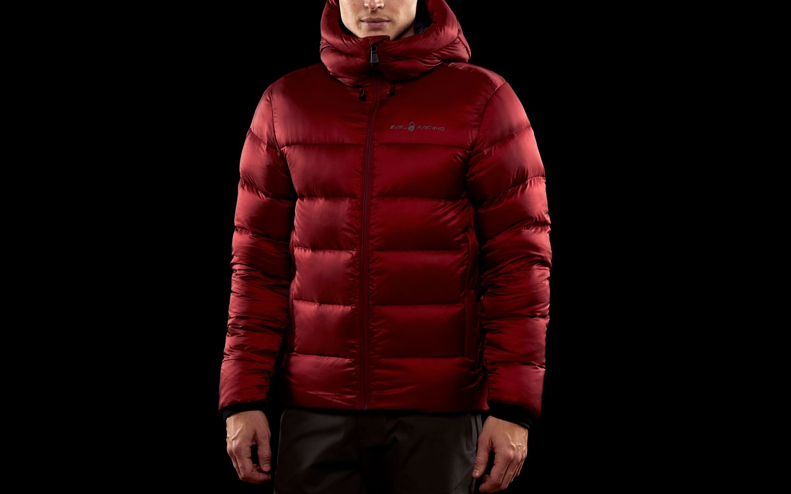 Sail Racing Men's Cloud Down Hood Deep Red