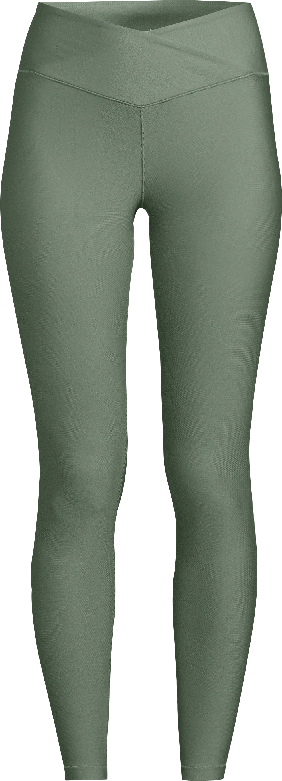 Casall Women’s Overlap High Waist Tights Dusty Green