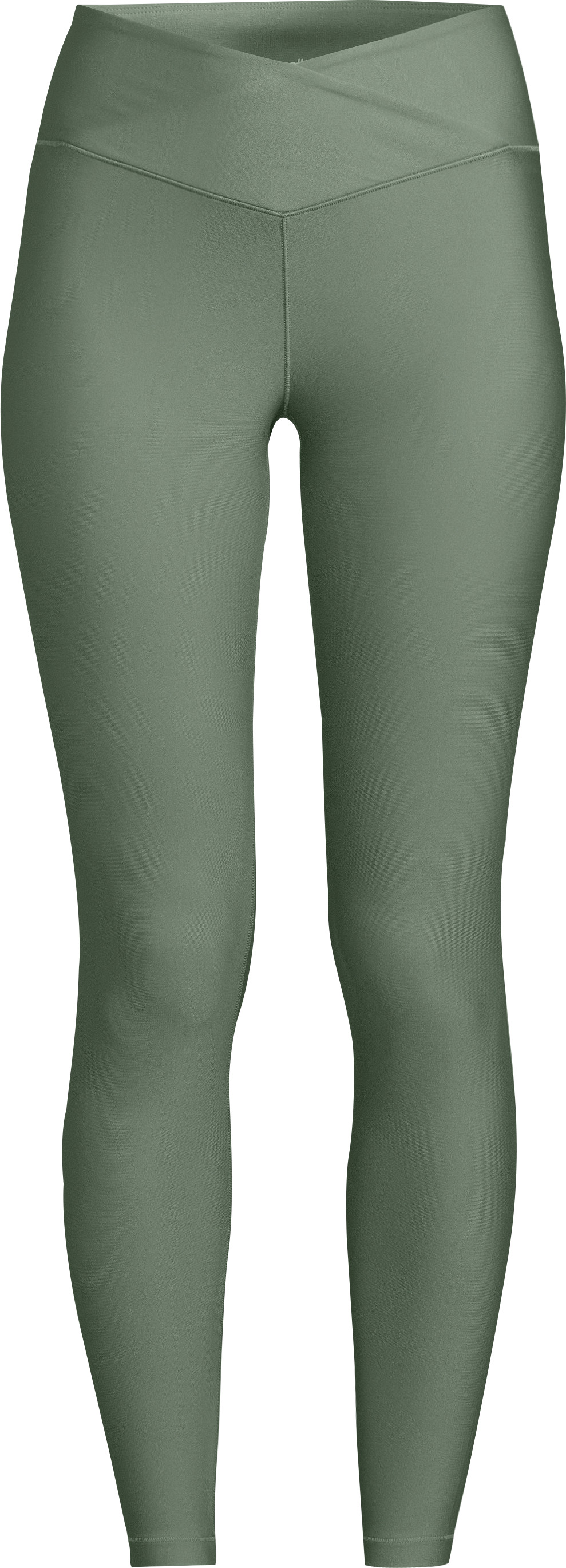 Casall Women’s Overlap High Waist Tights Dusty Green