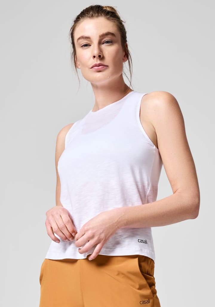 Casall Soft Texture Tank White Casall