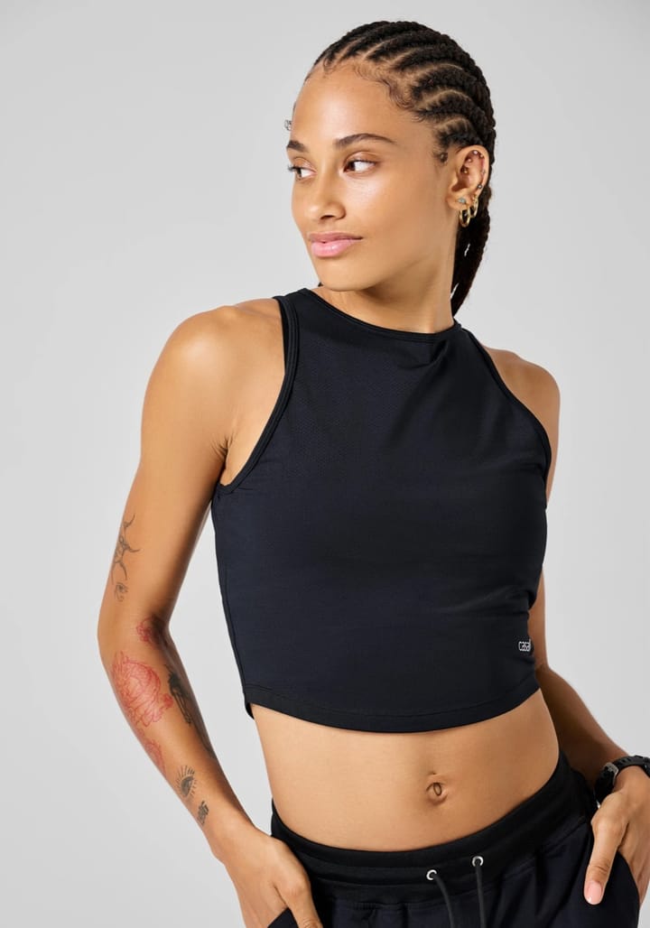 Casall Laser Mesh Crop Top Black Casall