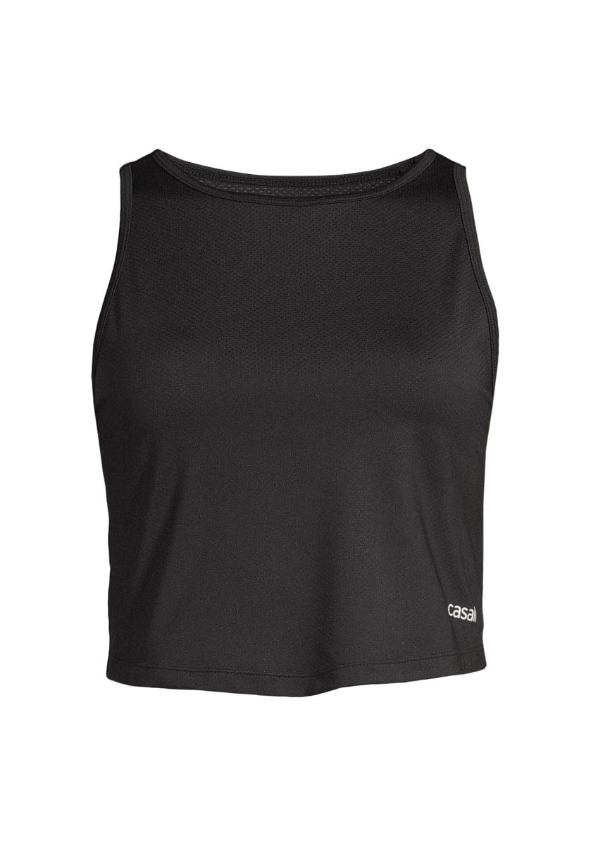 Casall Laser Mesh Crop Top Black