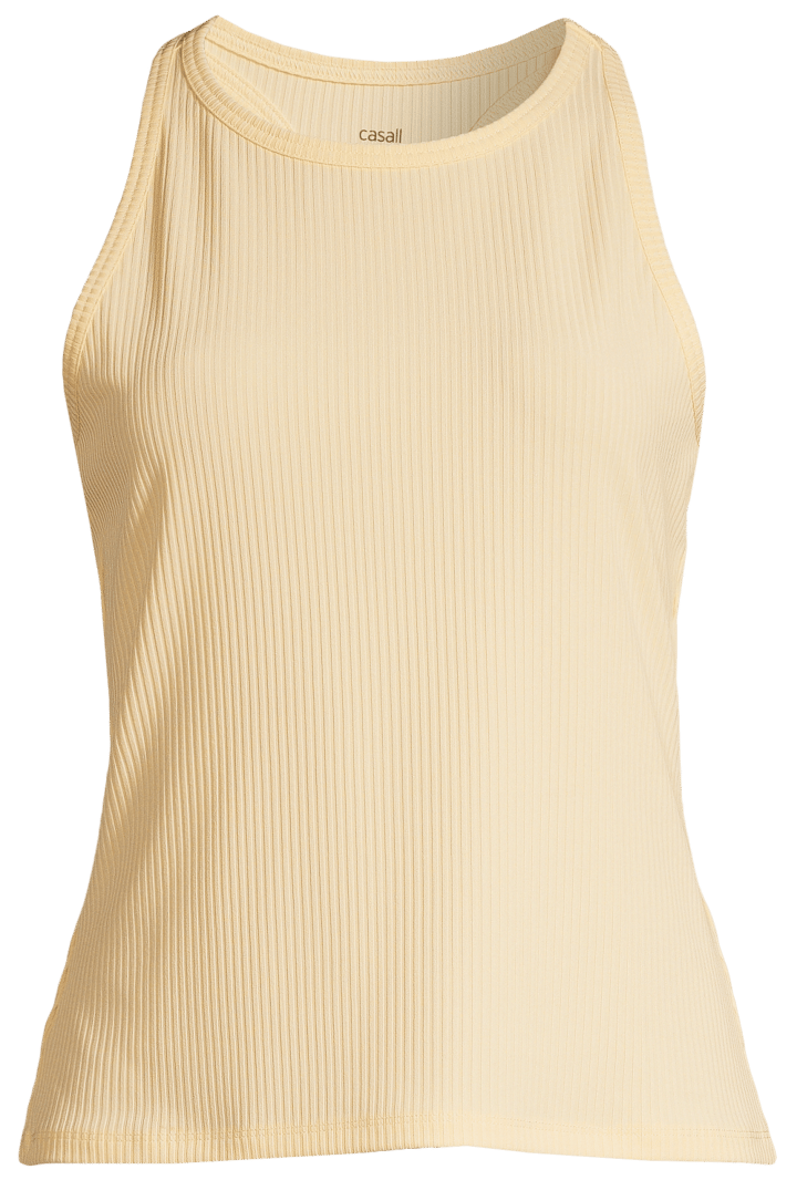 Casall Structure Seamless Sleeveless T-Shirt Beige