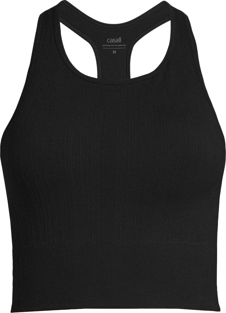 Casall Women’s Multi Rib Seamless Padded Sports Top Black