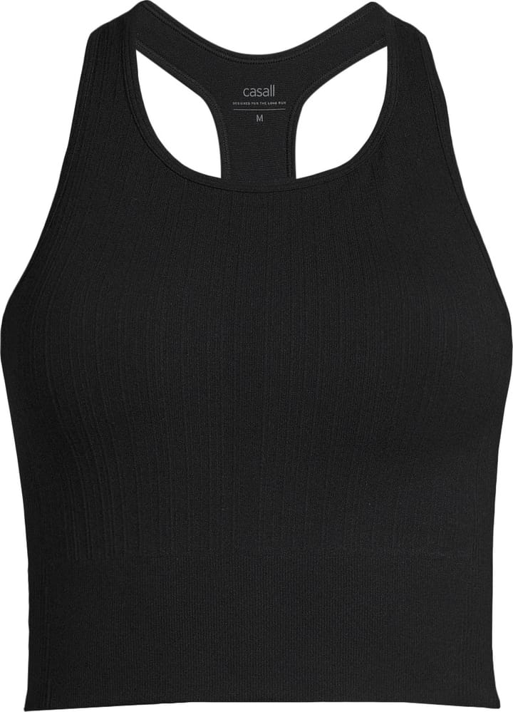 Casall Women's Multi Rib Seamless Padded Sports Top Black Casall