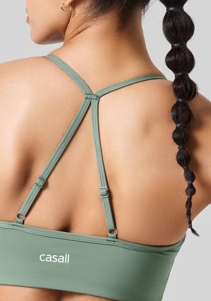 Casall Women's Sleek Strappy Sports Bra Dusty Green Casall