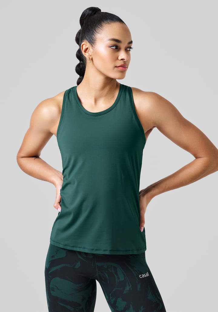 Casall Women's Essential Racerback Tank Dark Pine Casall