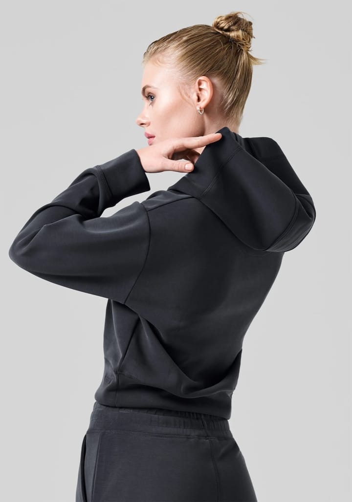 Casall Peachy V-Neck Hoodie Almost Black Casall