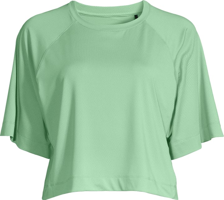 Casall Women's Laser Mesh Crop Tee Apple Crush Casall