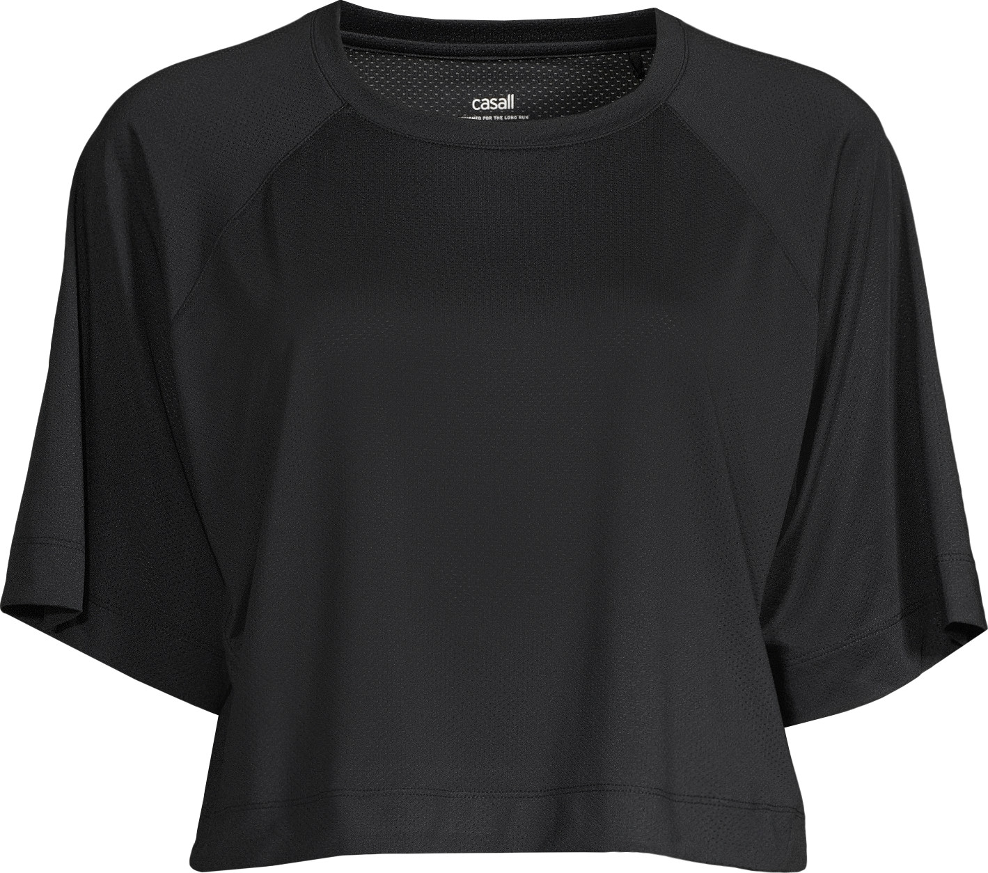 Casall Women’s Laser Mesh Crop Tee Black