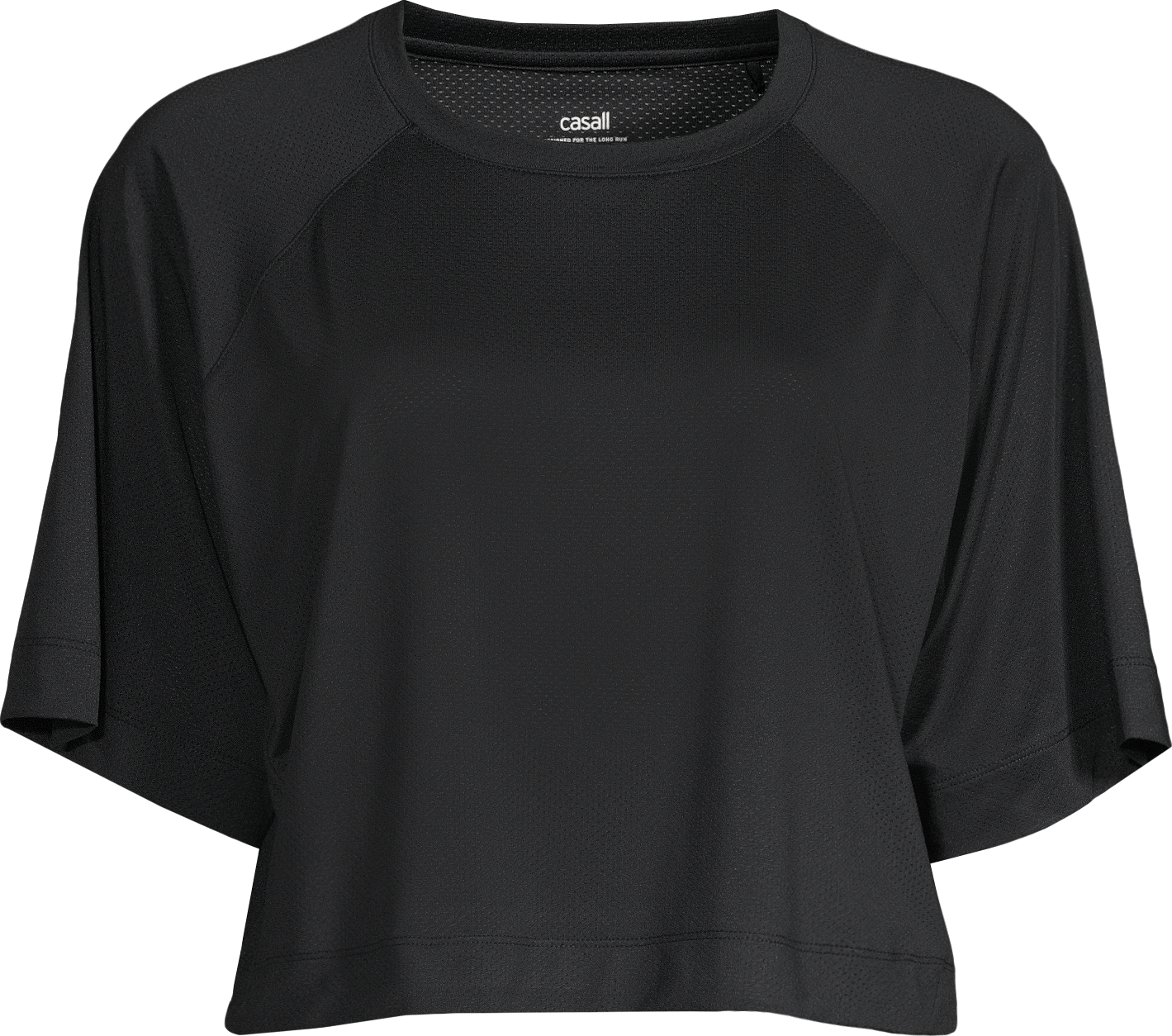 Casall Women's Laser Mesh Crop Tee Black