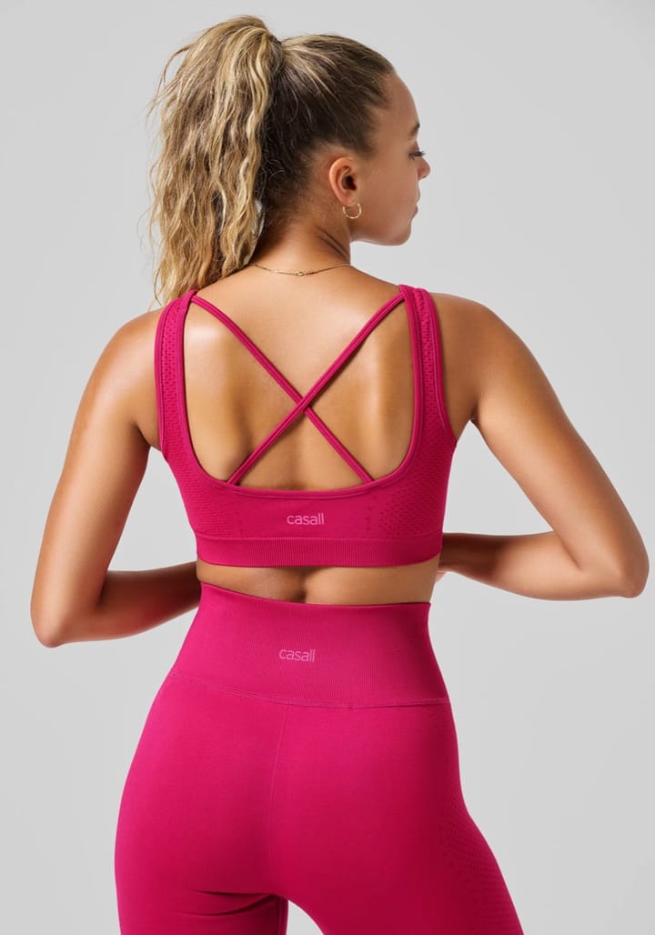 Casall Scallop Seamless Bralette Punch Pink Casall