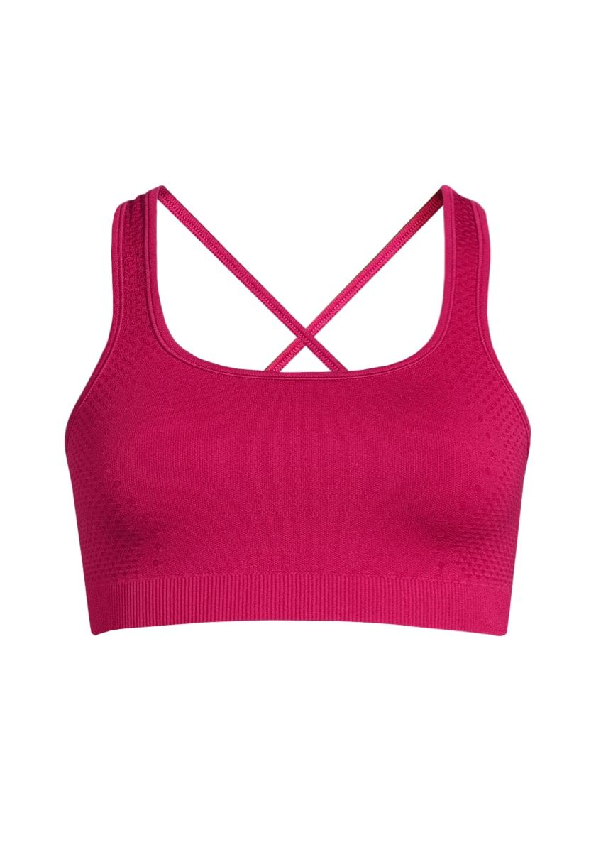 Casall Scallop Seamless Bralette Punch Pink