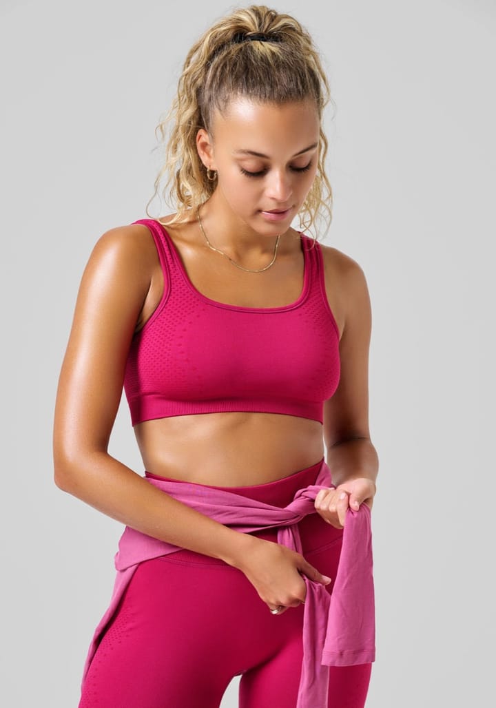 Casall Scallop Seamless Bralette Punch Pink Casall