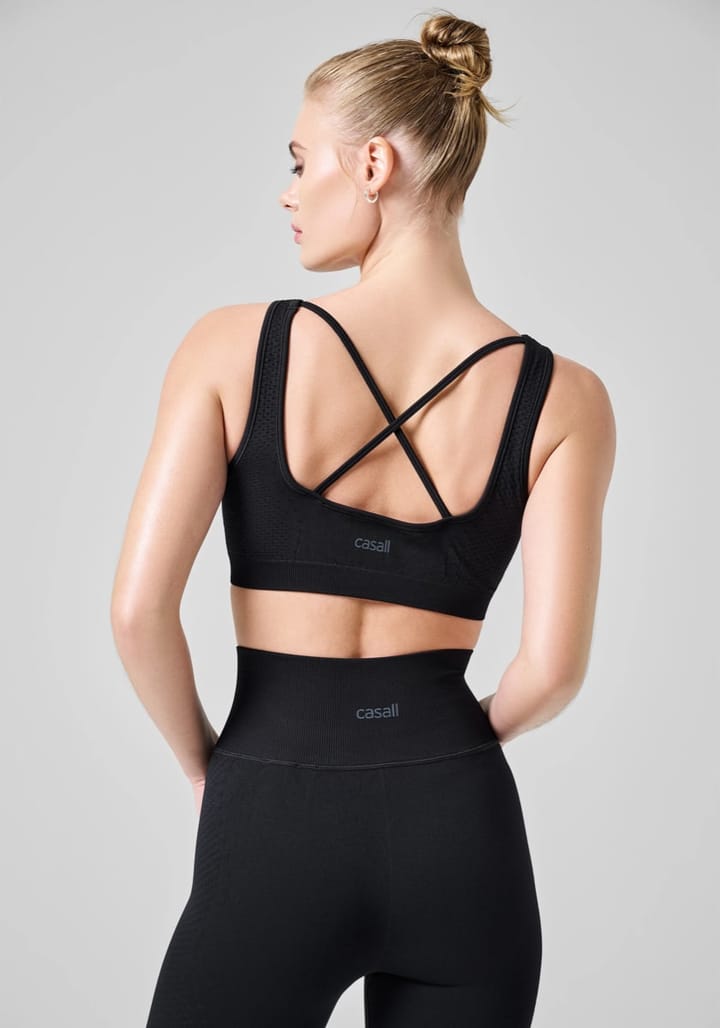 Casall Scallop Seamless Bralette Black Casall