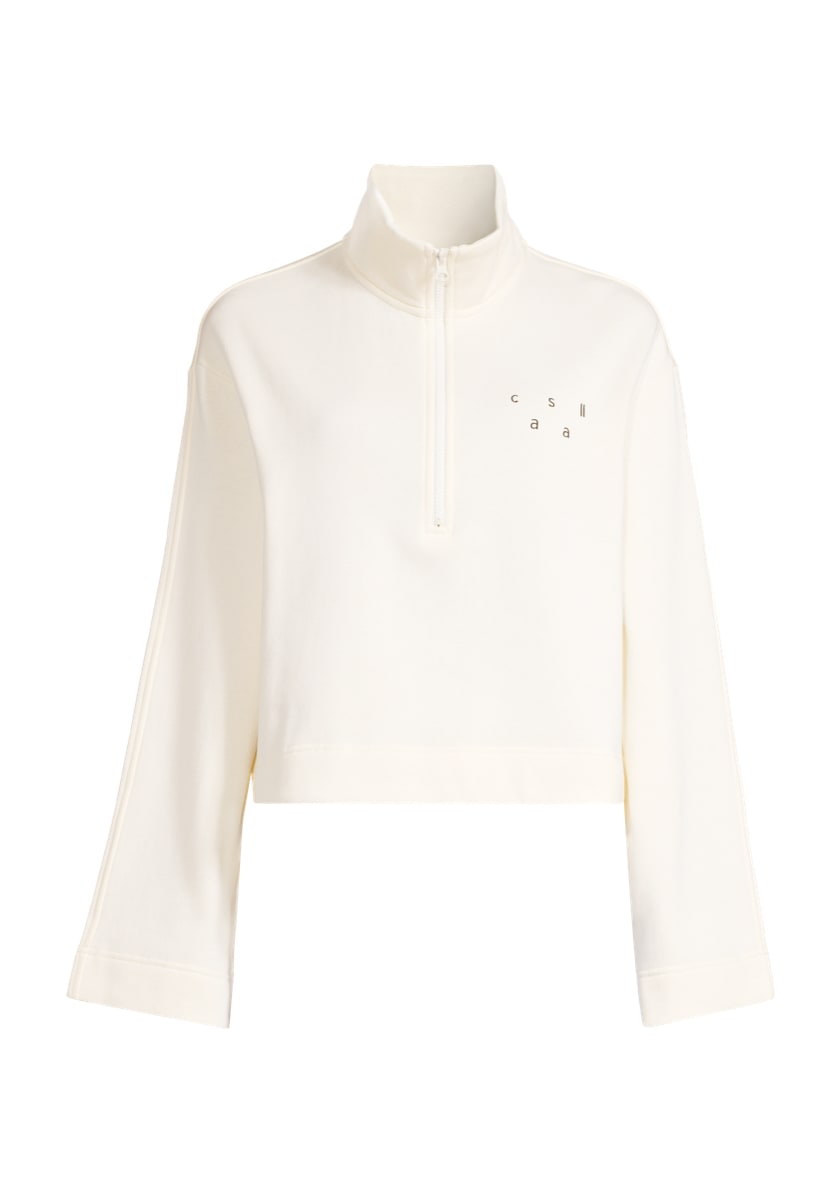 Casall Comfy Half Zip Sweater Off White