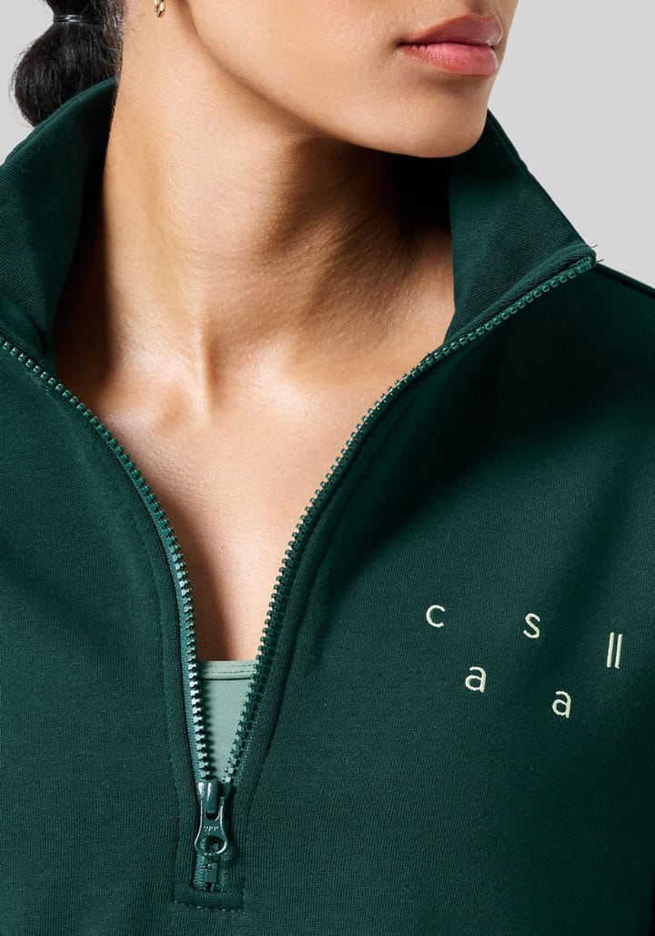 Casall Comfy Half Zip Sweater Dark Pine Casall