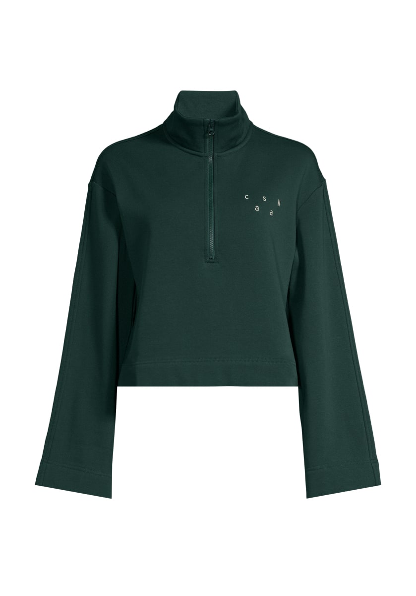 Casall Comfy Half Zip Sweater Dark Pine