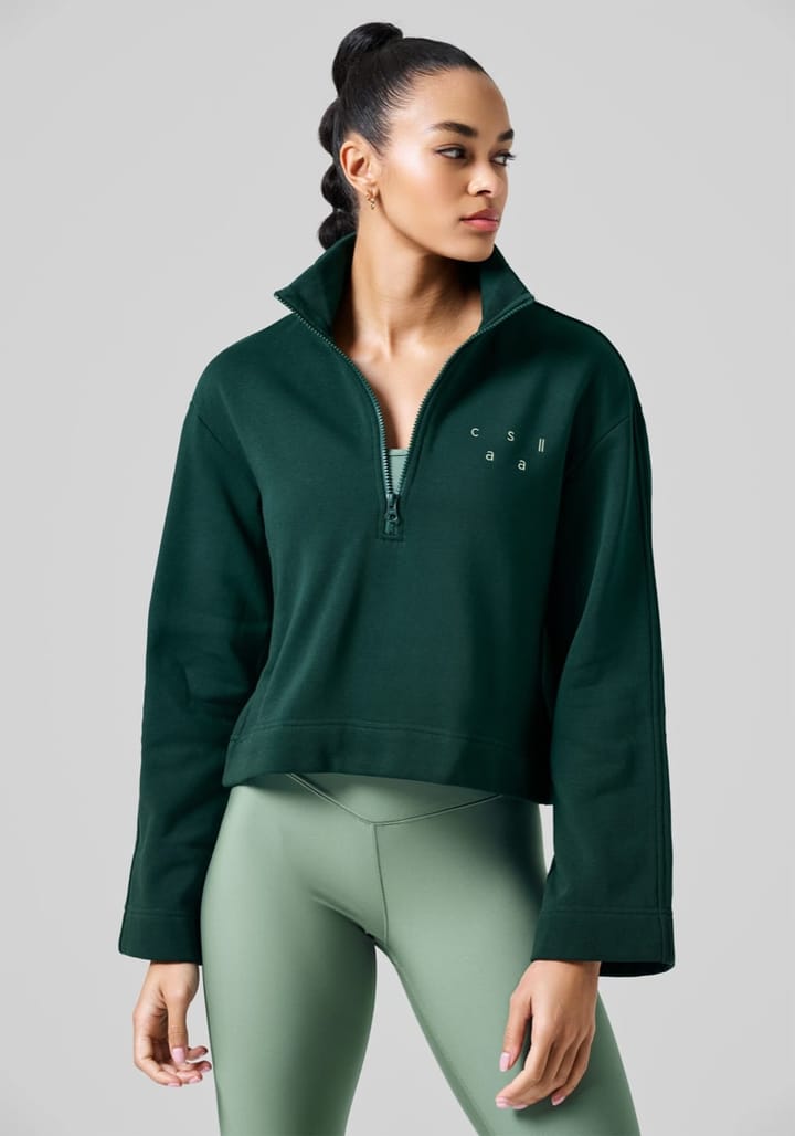 Casall Comfy Half Zip Sweater Dark Pine Casall