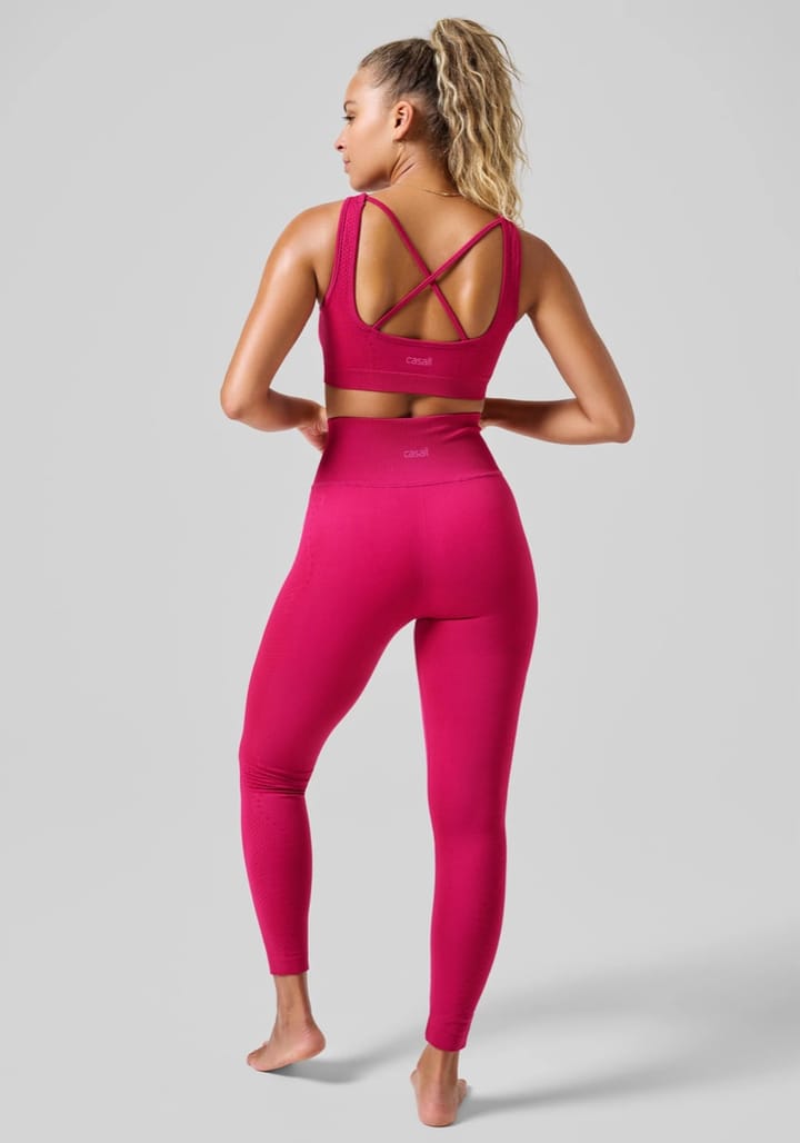 Casall Scallop High Waist Seamless Tights Punch Pink Casall