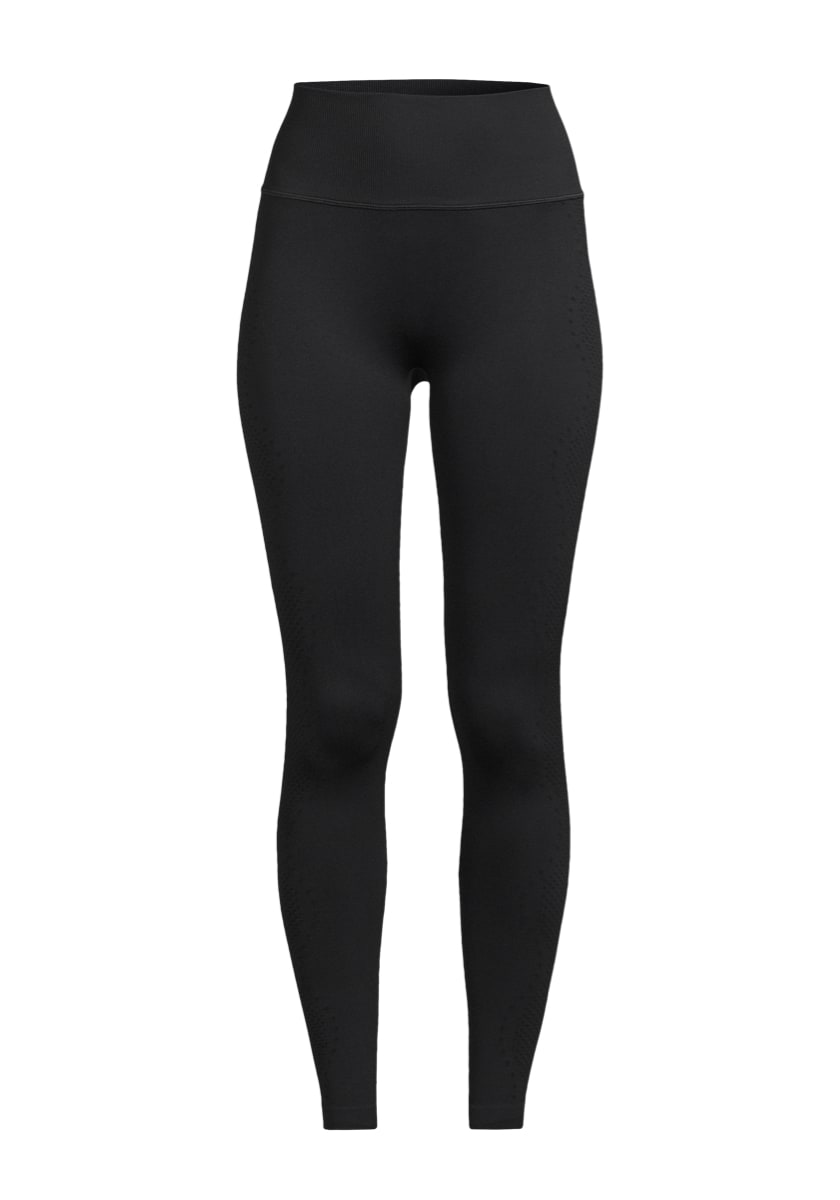 Casall Scallop High Waist Seamless Tights Black