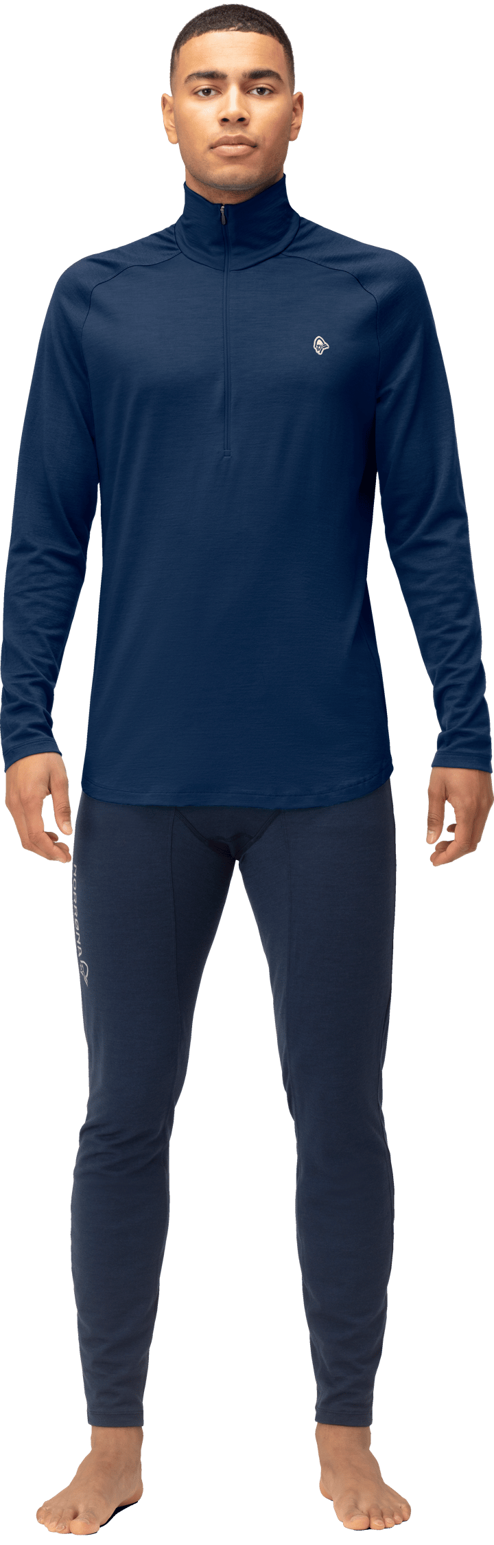 Norrøna Men's Femund pureUll Zip Neck Indigo Night Norrøna