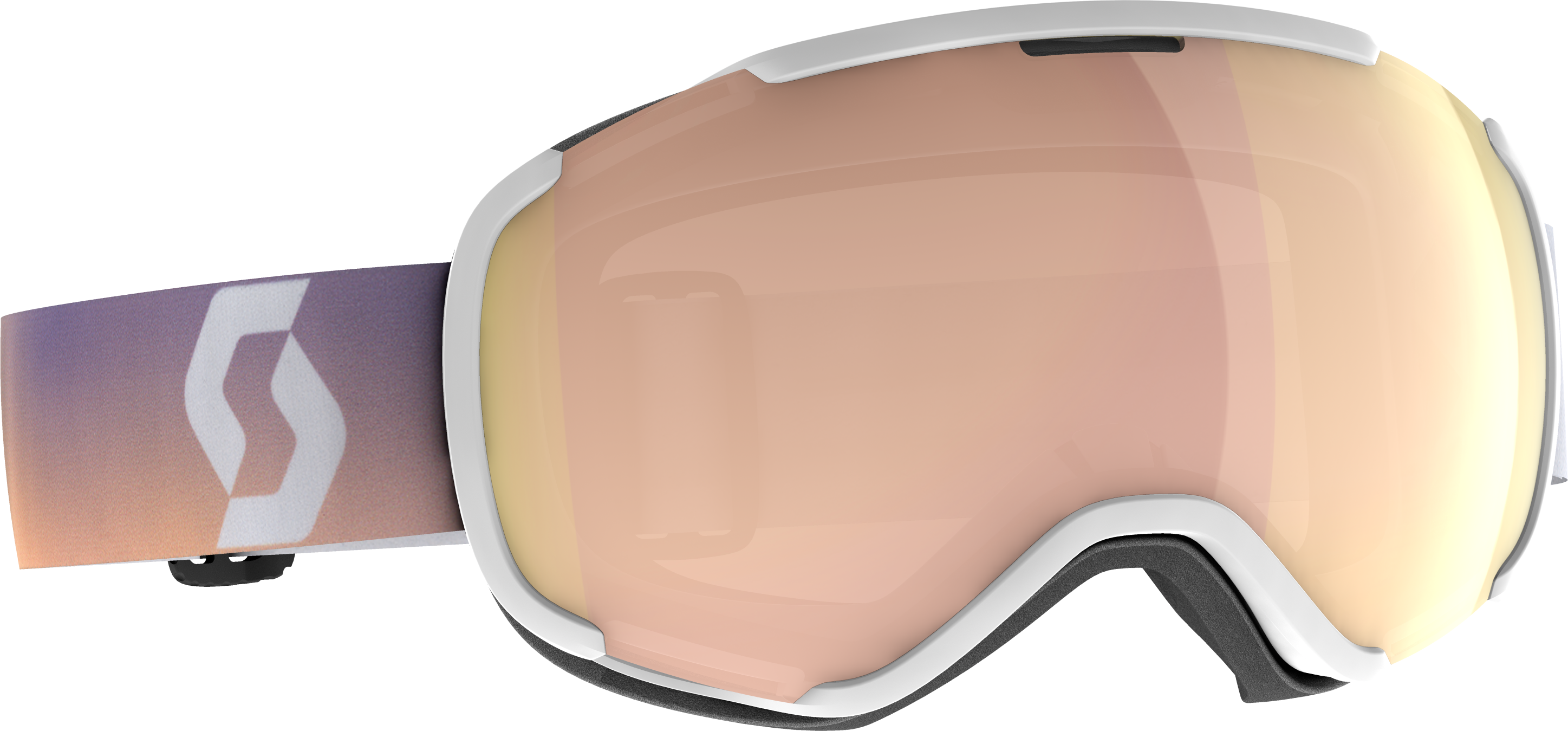 Scott Faze II Goggle  White/Soft Pink – AMP Rose Chrome