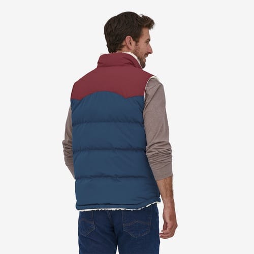 Patagonia Men's Reversible Bivy Down Vest Tidepool Blue Patagonia