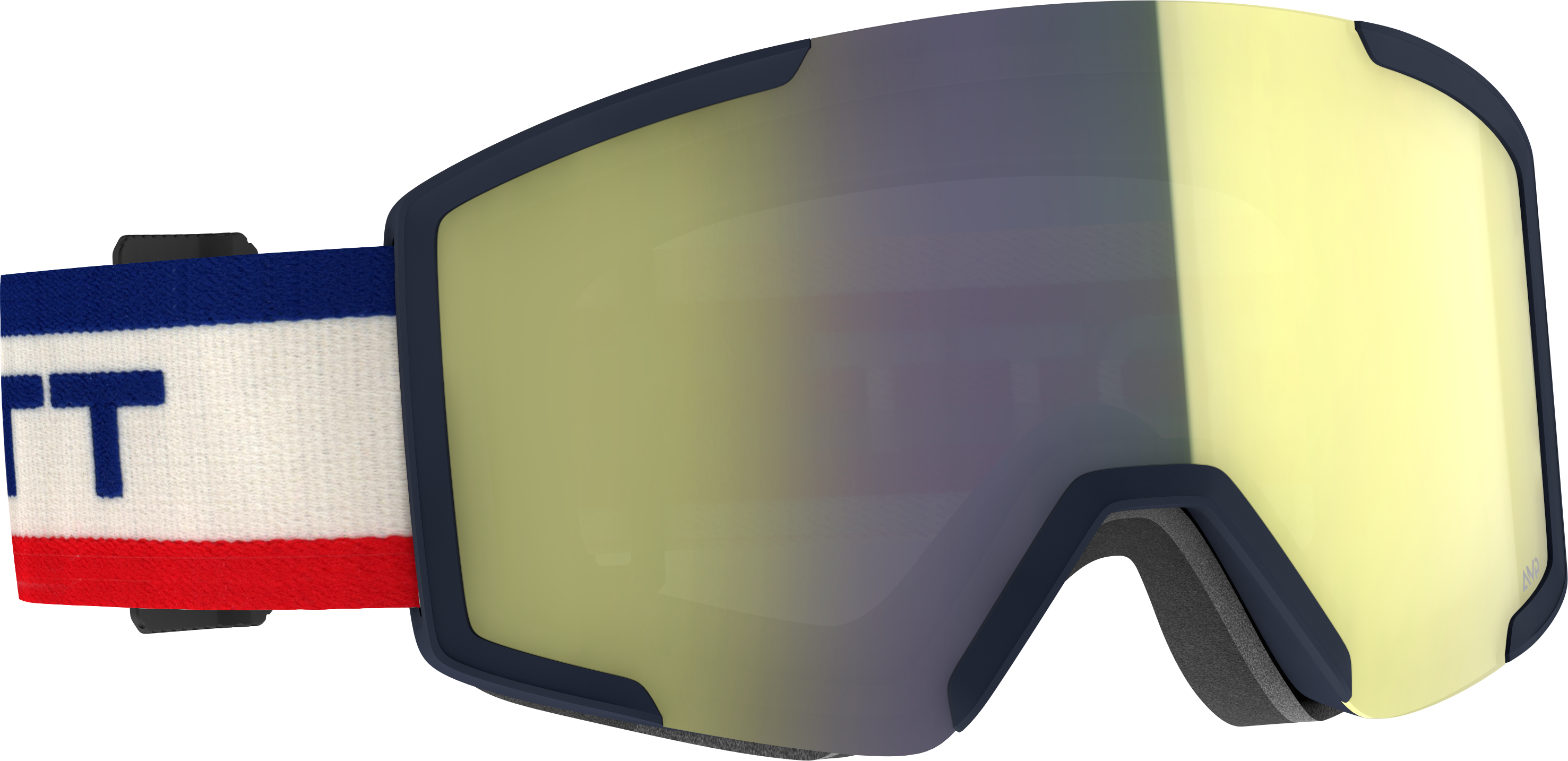 Scott Shield Extra Lens Goggle Beige-Blue/Enhancer Yellow Chrome