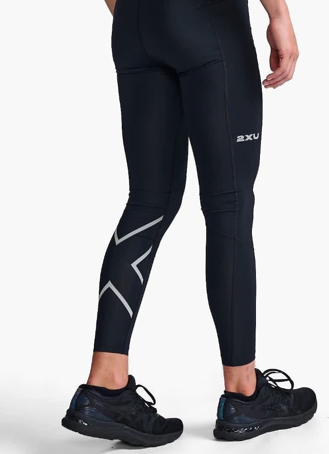 2XU Men s Aero Compression Tights Black Silver Reflective