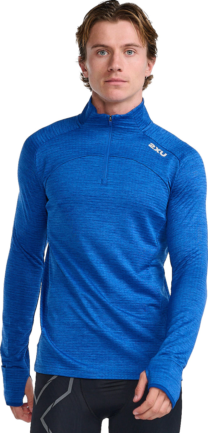 2XU Men’s Ignition 1/4 Zip Surf/Silver Reflective