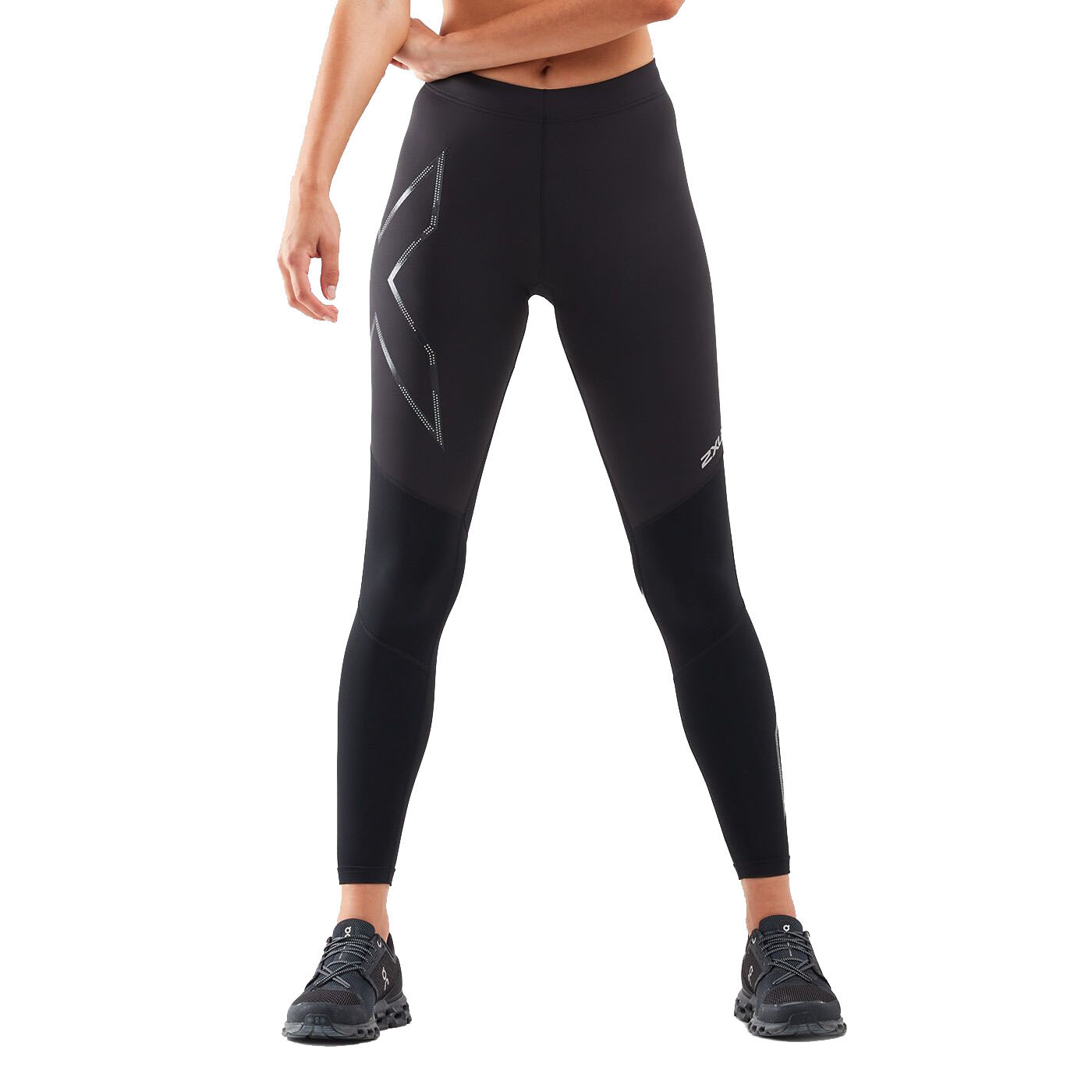 2XU Women’s Ignition Shield Compression Tights Black/Black Reflective