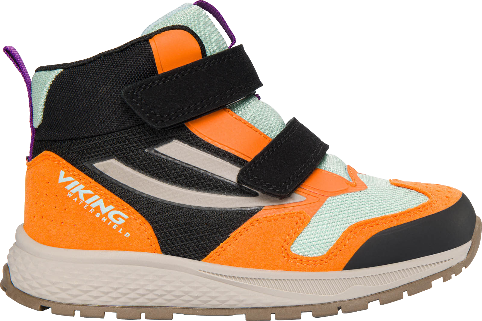 Viking Kids’ Century Mid Waterproof 2V Velcro Black/Orange