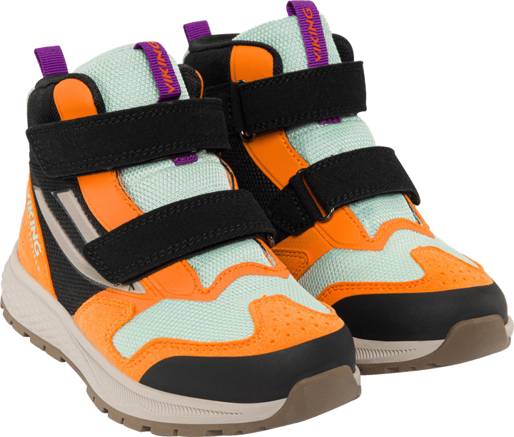 Viking Kids' Century Mid Waterproof 2V Velcro Black/Orange Viking Footwear