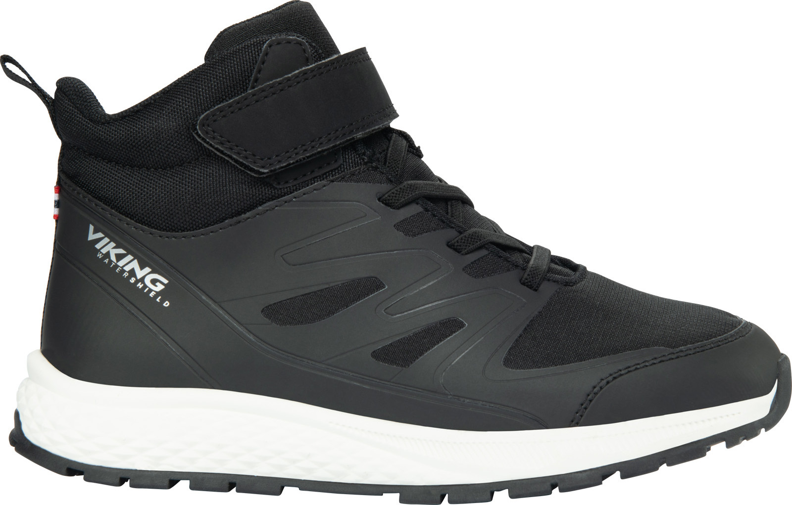 Viking Juniors’ Equip Mid Waterproof 1V Black